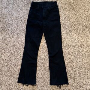 MOTHER hustler ankle fray jeans